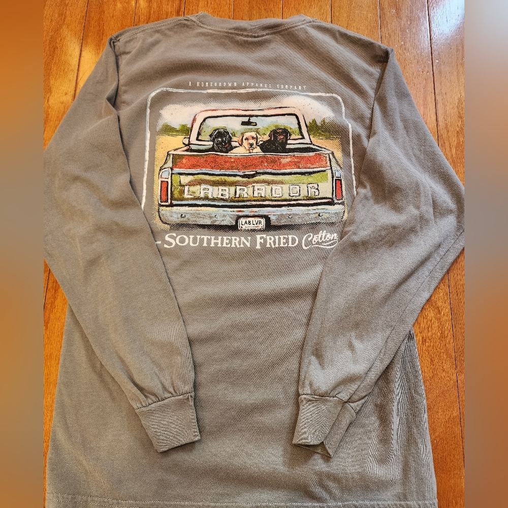 Southern Fried Cotton Grey Muck Truck Long Sleeve Tee